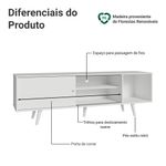 Rack para tv até 80 polegadas 160cm com pés branco torino madesa