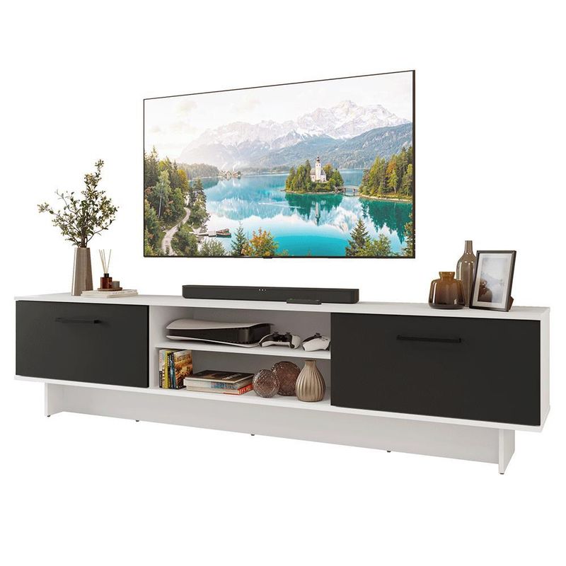Rack para tv até 80 polegadas 218 cm 2 portas b agata madesa