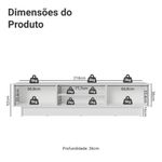 Rack para tv até 80 polegadas 218 cm 2 portas b agata madesa