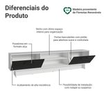 Rack para tv até 80 polegadas 218 cm 2 portas b agata madesa
