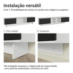 Rack para tv até 80 polegadas 218 cm 2 portas b agata madesa