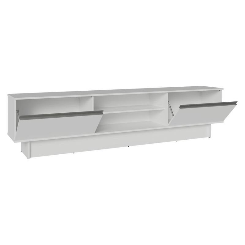 Rack para tv até 80 polegadas 218 cm 2 portas branco glamy madesa