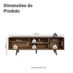 Rack para tv até 80 polegadas 160cm com pés torino madesa v2