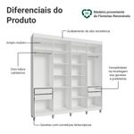 Guarda-roupa closet com pés 4 gavetas 216cm venus madesa