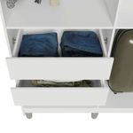 Guarda-roupa closet com pés 4 gavetas 216cm venus madesa