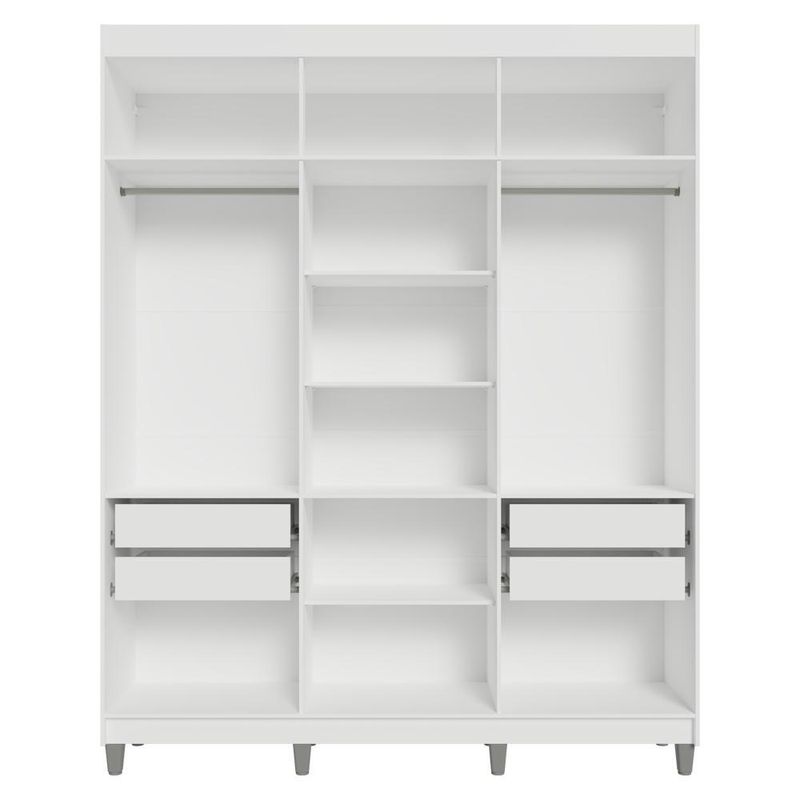 Guarda-roupa closet com pés 4 gavetas 180cm venus madesa
