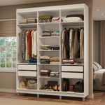 Guarda-roupa closet com pés 4 gavetas 180cm venus madesa