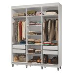 Guarda-roupa closet com pés 4 gavetas 180cm venus madesa