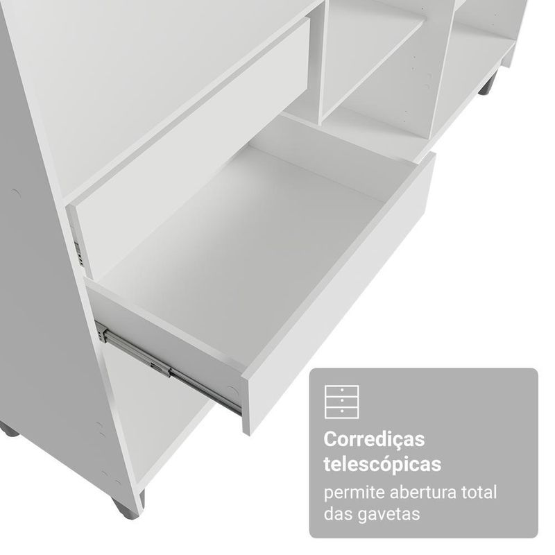 Guarda-roupa closet com pés 4 gavetas 180cm venus madesa