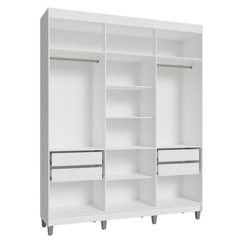 Guarda-roupa closet com pés 4 gavetas 180cm venus madesa