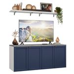 Rack para tv até 70 polegadas + prateleiras 160cm vik madesa 05 b