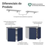 Rack para tv até 70 polegadas + prateleiras 160cm vik madesa 05 b