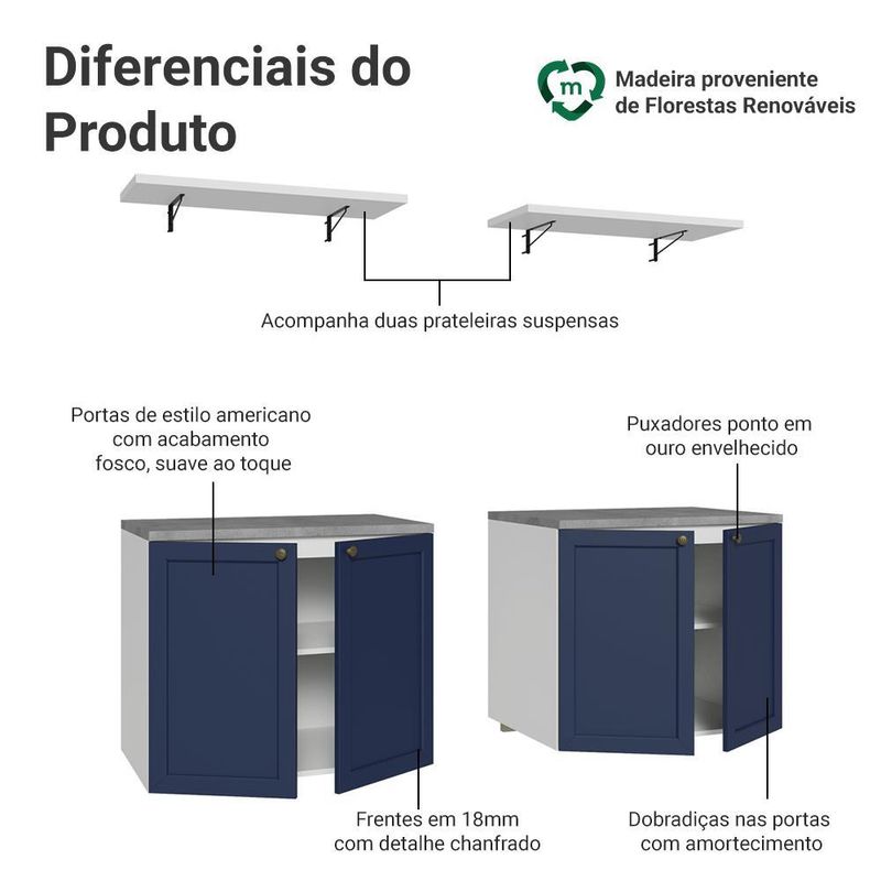 Rack para tv até 70 polegadas + prateleiras 160cm vik madesa 05 b