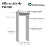 Porta-geladeira 83 cm 1 porta basculante branco veludo lux madesa