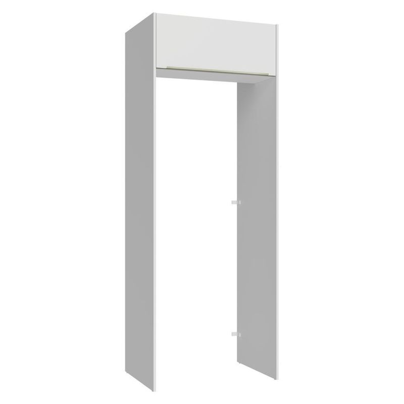 Porta-geladeira 83 cm 1 porta basculante branco veludo lux madesa