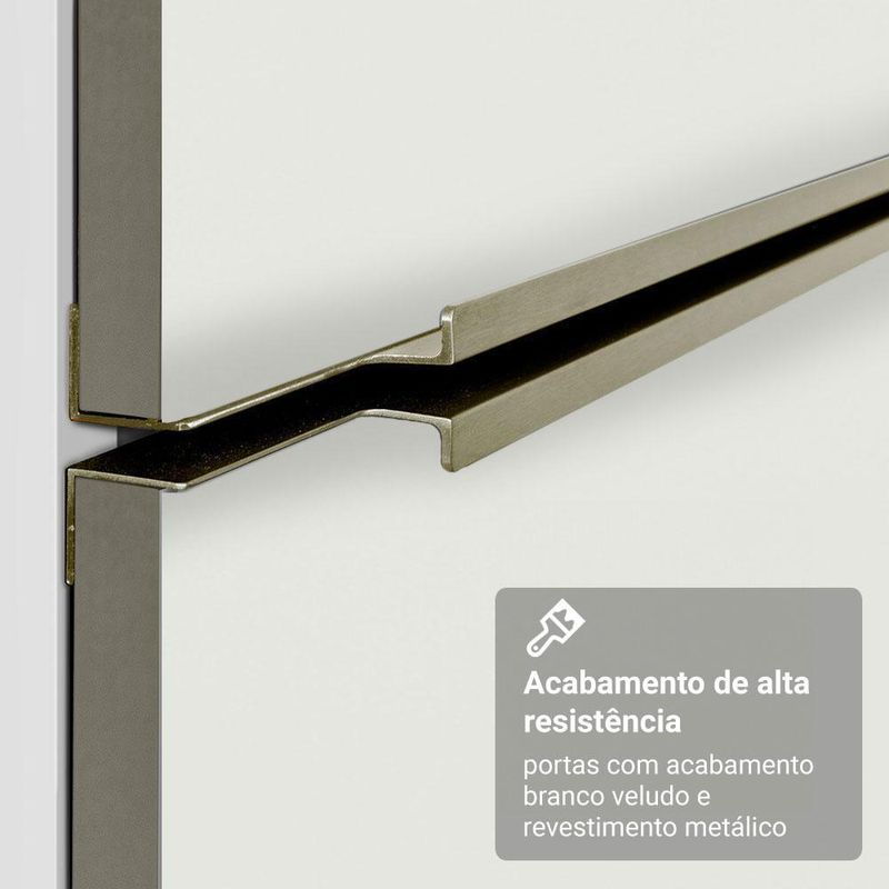 Porta-geladeira 83 cm 1 porta basculante branco veludo lux madesa