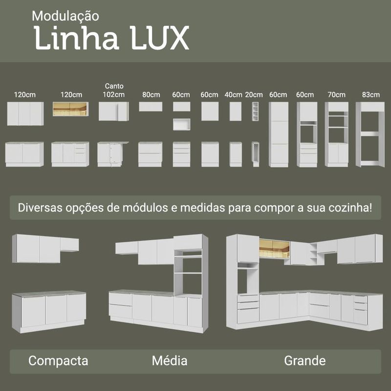 Porta-geladeira 83 cm 1 porta basculante branco veludo lux madesa