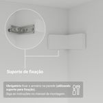 Guarda-roupa closet 2 gavetas 121 cm branco venus madesa