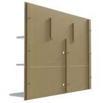 Rack com painel para tv até 60 polegadas 180 cm branco cancun madesa