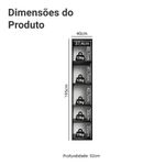 Paneleiro 40 cm 2 portas suspenso preto nice madesa