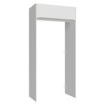 Porta-geladeira 103 cm 1 porta basculante branco veludo lux madesa