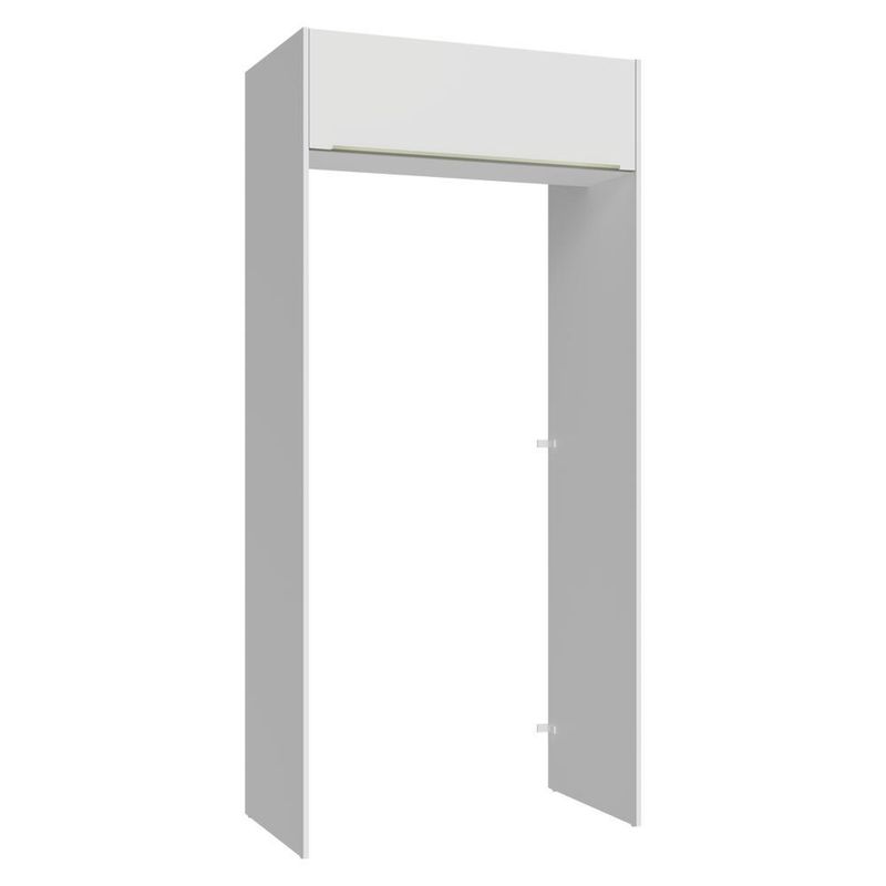 Porta-geladeira 103 cm 1 porta basculante branco veludo lux madesa