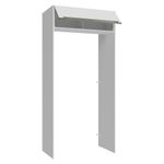 Porta-geladeira 103 cm 1 porta basculante branco veludo lux madesa