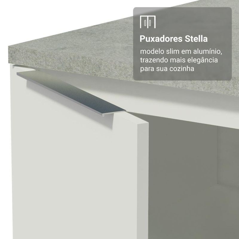 Porta-geladeira 103 cm 1 porta basculante branco stella madesa