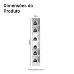 Paneleiro 40 cm 2 portas e 2 nichos branco stella madesa