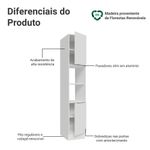 Paneleiro 40 cm 2 portas e 2 nichos branco stella madesa
