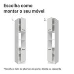 Paneleiro 40 cm 2 portas e 2 nichos branco agata madesa