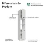 Paneleiro 40 cm 2 portas e 2 nichos branco agata madesa