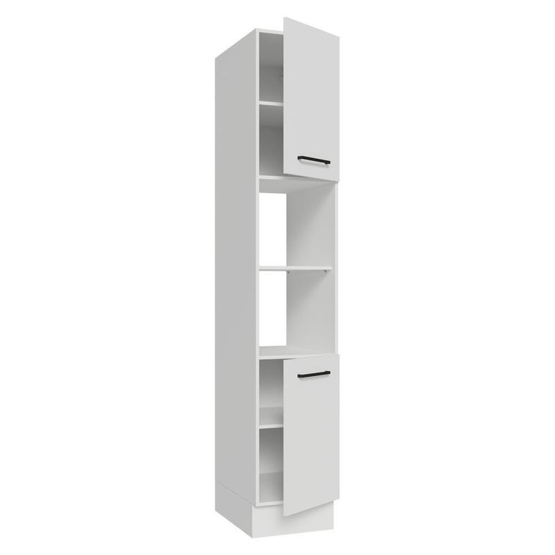 Paneleiro 40 cm 2 portas e 2 nichos branco agata madesa