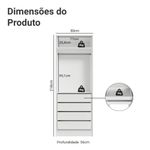 Guarda-roupa modulado 2 portas 4 gavetas 1 cabideiro branco neo madesa
