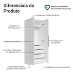 Guarda-roupa modulado 2 portas 4 gavetas 1 cabideiro branco neo madesa