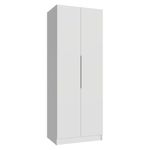 Guarda-roupa modulado 2 portas 4 gavetas 1 cabideiro branco neo madesa