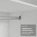 Guarda-roupa modulado 2 portas 4 gavetas 1 cabideiro branco neo madesa