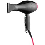 Secador de cabelos taiff titanium colors com emissão de Íons motor ac profissional preto/rosa 2100w