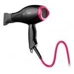Secador de cabelos taiff titanium colors com emissão de Íons motor ac profissional preto/rosa 2100w