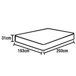 Colchão king size herval vitalle com molas maxpring 31x193x203 cm - cinza