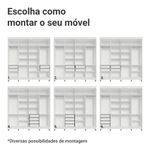 Guarda-roupa closet com pés 4 gavetas 216cm branco venus madesa