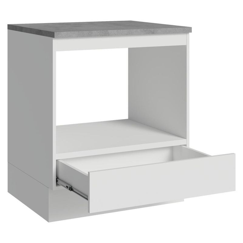 Balcão para forno/micro-ondas 70 cm 1 gaveta branco madesa
