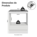 Balcão forno/microondas 70x 60 m 1 gav (com tampo) b madesa