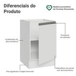 Balcão de cozinha 50cm 1 porta (sem tampo) b glamy madesa