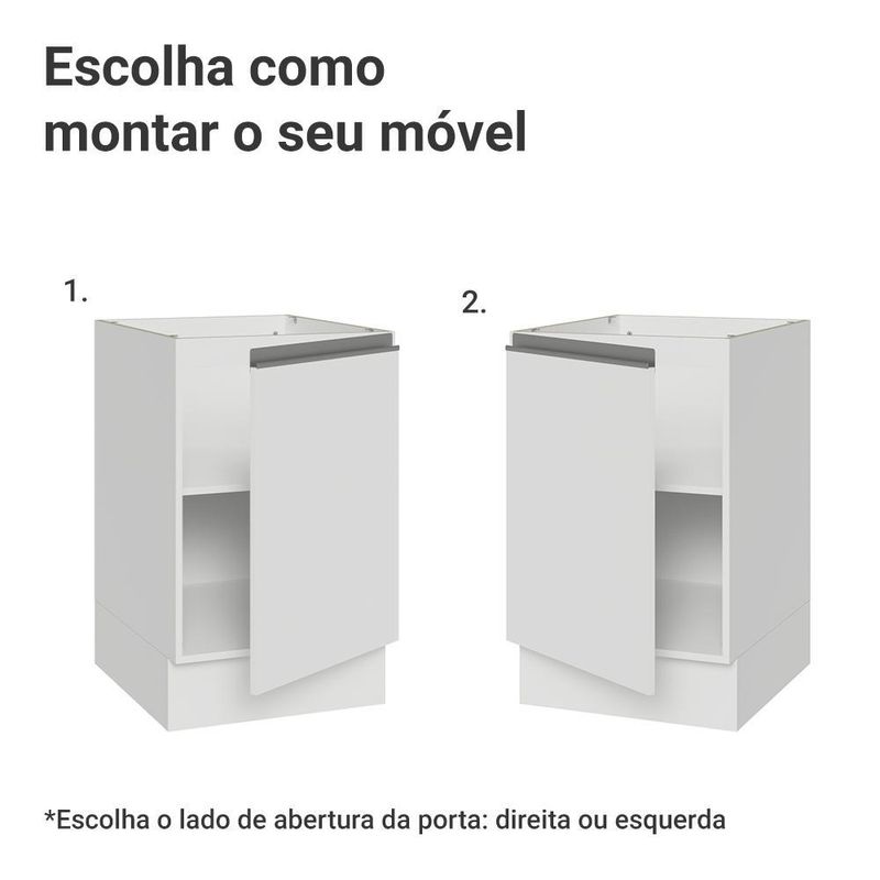 Balcão de cozinha 50cm 1 porta (sem tampo) b glamy madesa