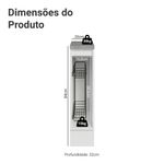 Balcão porta-temperos 20 cm 1 porta branco vik madesa