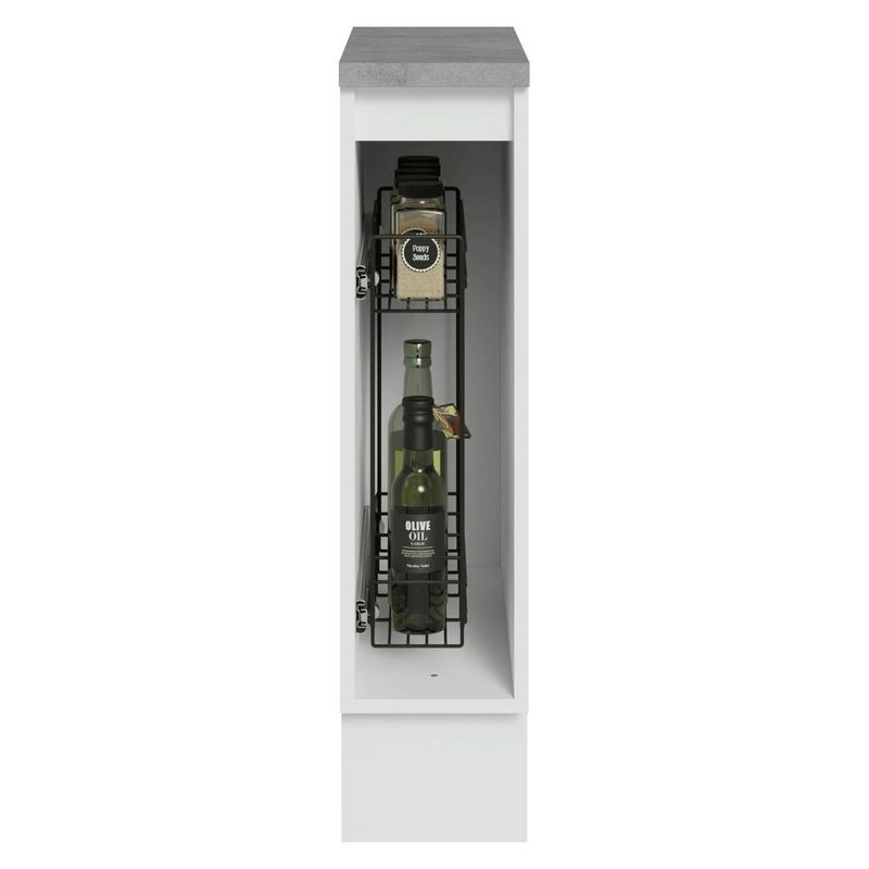 Balcão porta-temperos 20 cm 1 porta branco vik madesa