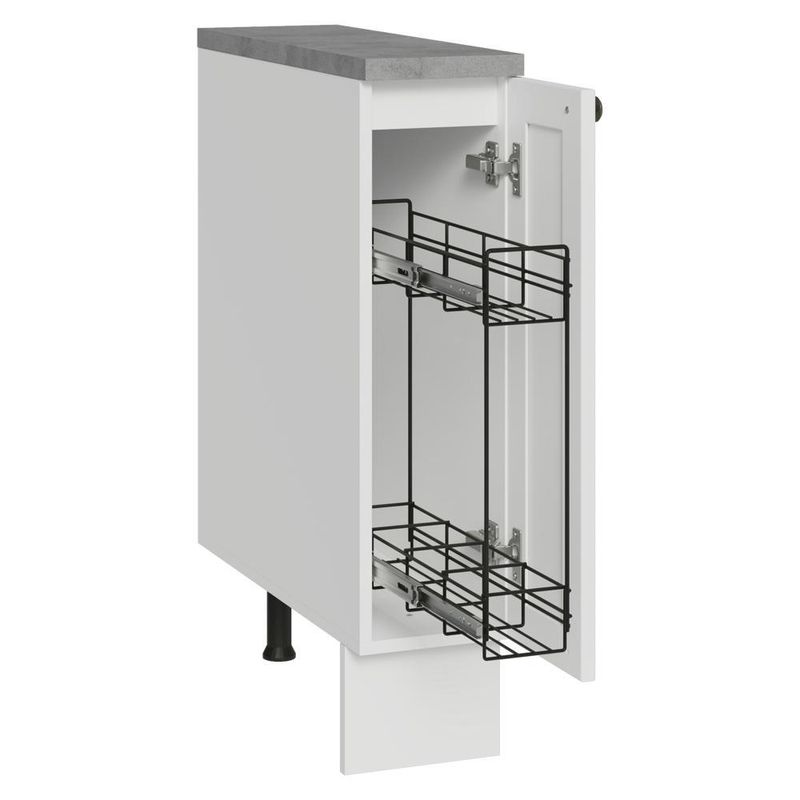 Balcão porta-temperos 20 cm 1 porta branco vik madesa