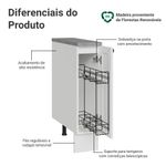 Balcão porta-temperos 20 cm 1 porta branco vik madesa