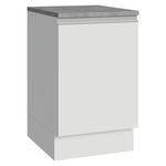 Balcão de cozinha 50cm 1 porta branco glamy madesa